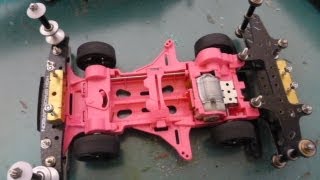 ミニ四駆 VSシャーシ 改造 蛍光ピンク TAMIYA MINI4WD - YouTube