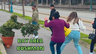 Bushman prank 2024: Giving tourists a scare and a laugh in San Francisco CA!