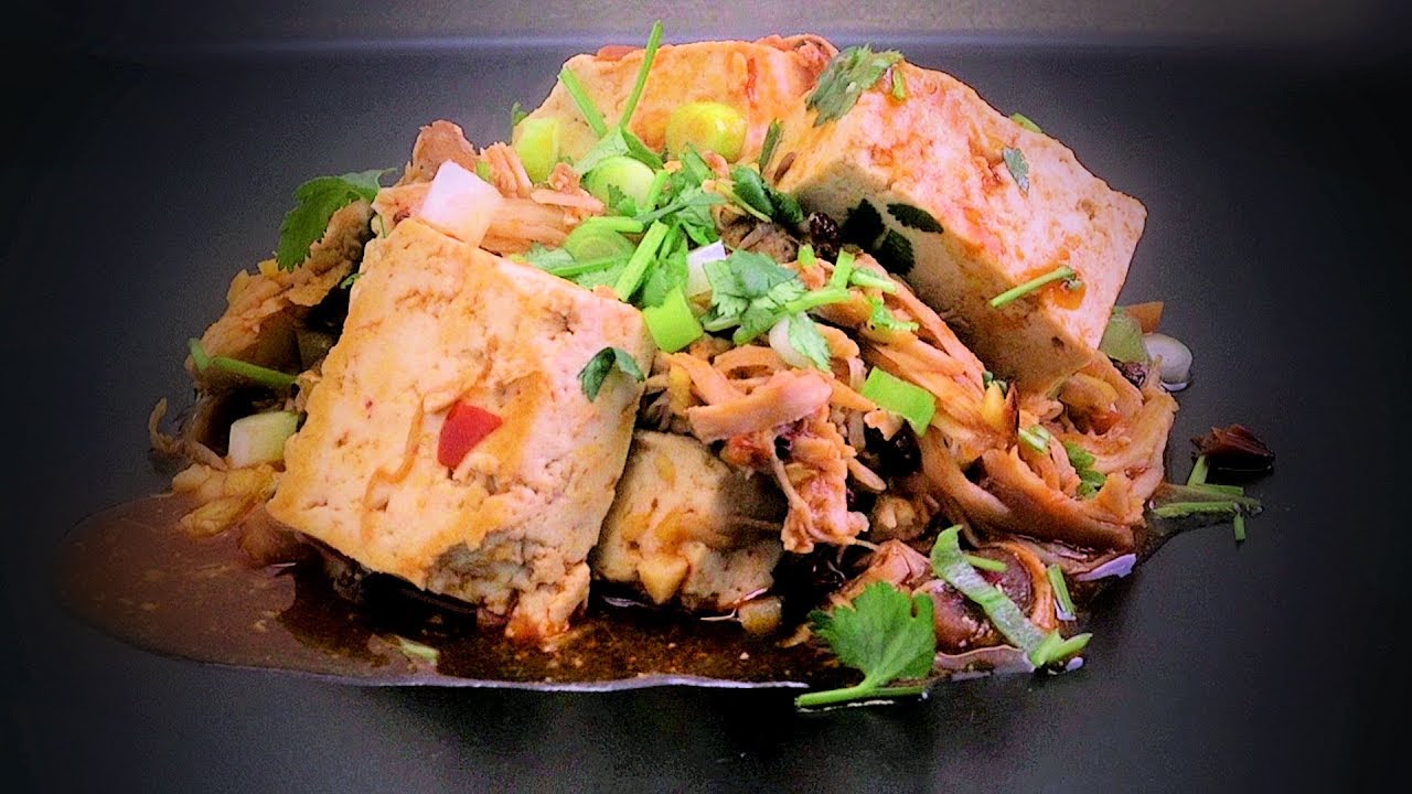 Tofu & Spicy Chicken (Chinese Style Cooking Recipe) - YouTube