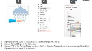 app cloud with puzzle and icons for cloud services flat powerpoint design