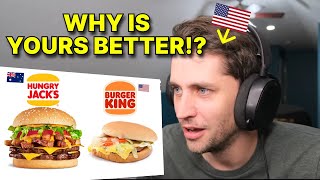 American reacts to Hungry Jacks (Australia's Burger King)