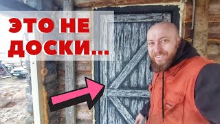 Дверь своими руками! Экономлю доски! Декор из шпатлёвки...