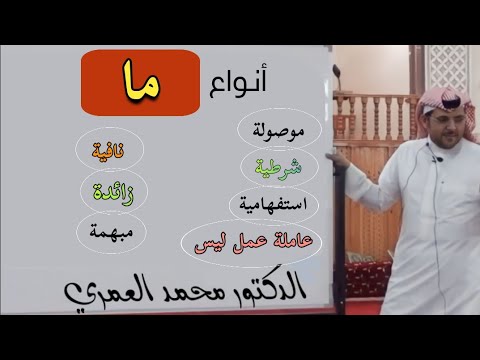 شرح جميع أنواع ( ما ) في اللغة العربية بطريقة رائعة | الأدوات النحوية ...