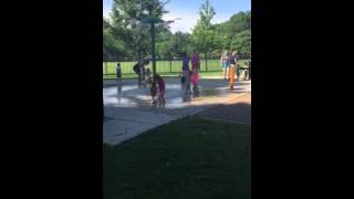 Kids splash pad fun