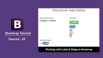 Bootstrap tutorial 9 - How to use label and badge classes in bootstrap?
