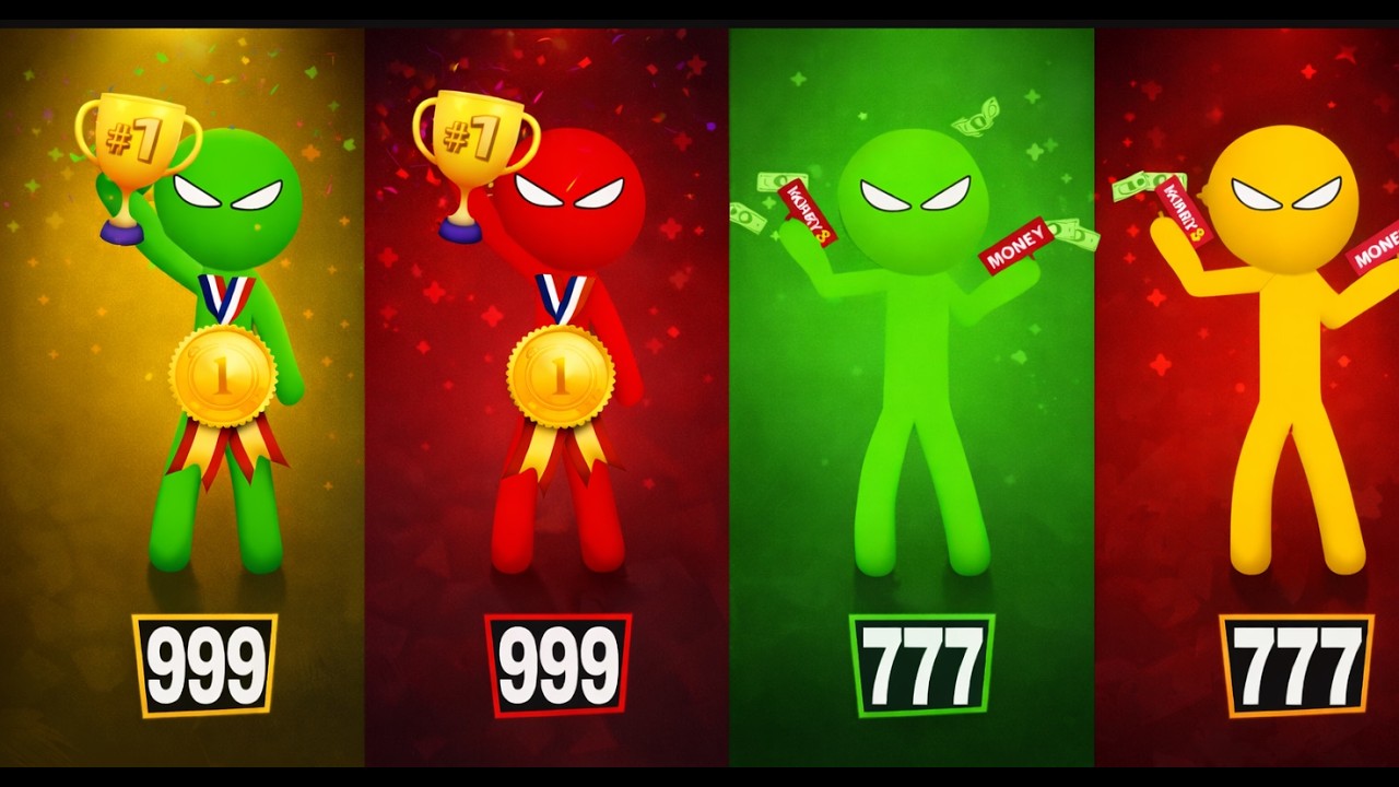 Stickman Party 12 3 4 Players - Tournament Cup Gameplay - MiniGames Update