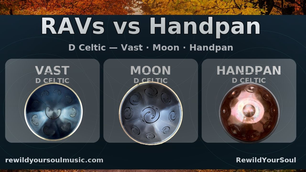 RAVs vs Handpans — same D Celtic scale, three different voices.