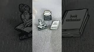 Book & Coffee Enamel Pins for Book Lovers!