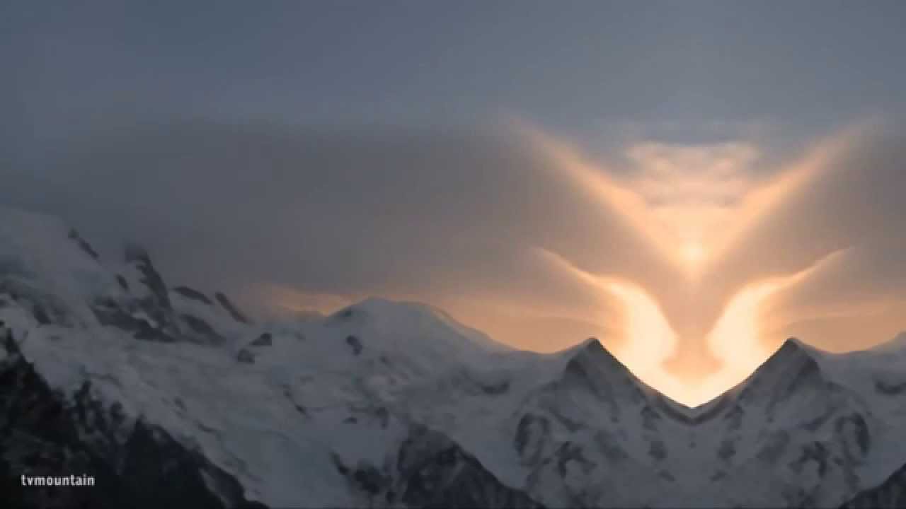 Aiguille Du Goûter Les Houches Chamonix Mont Blanc Time Laps Soleil Nuages Montagne