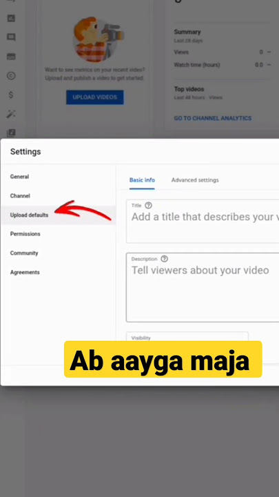 YouTube Channel Upload Default Sittings | YouTube Upload Default #shorts #viral #technical