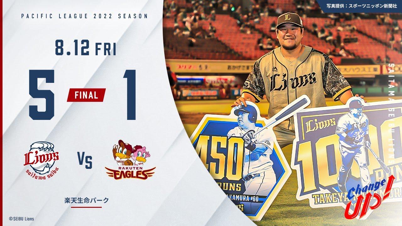 中村剛也選手が通算450本塁打と通算1000得点を同時達成！】埼玉西武