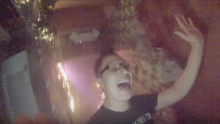 Adam running and screaming through Death Yard Haunted Attraction