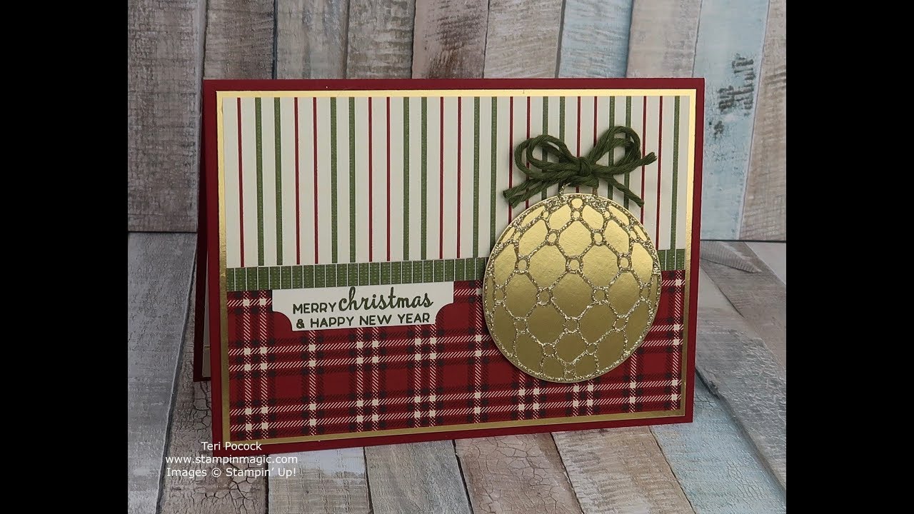 Christmas Card using Beautiful Baubles from Stampin' Up!