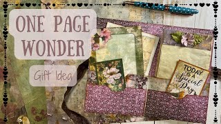 12x12 One Page Wonder Folio Mini Journal Tutorial #craftgiveaway