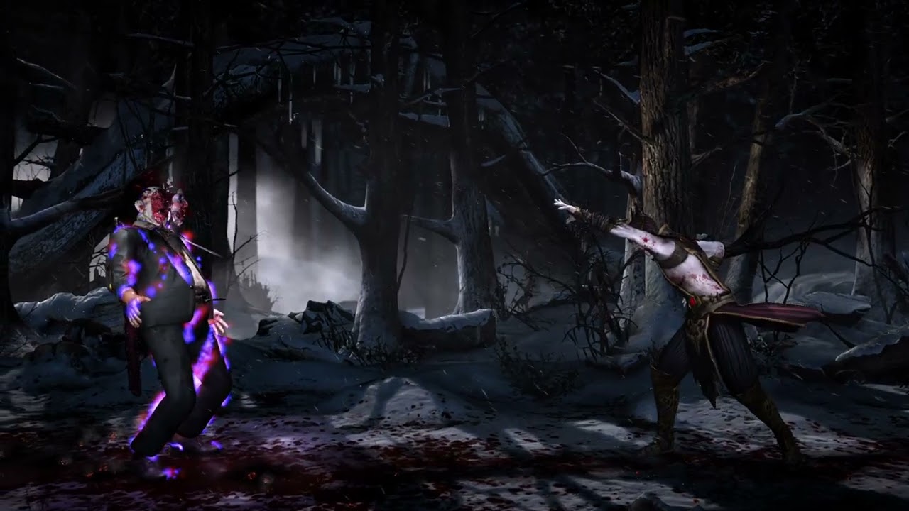 Mortal Kombat X Shinnok Face Off brutality on Leatherface Pretty Lady variation
