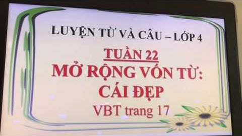 TIẾNG VIỆT - LỚP 4 | LTVC: MỞ RỘNG VỐN TỪ: CÁI ĐẸP | TUẦN 22 | TH QUYẾT THẮNG