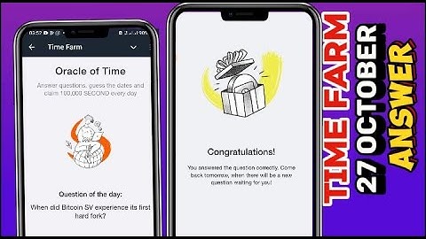 When did Bitcoin SV experience its first hard fork? Time Farm answer Today 27 October|Oracle of Time