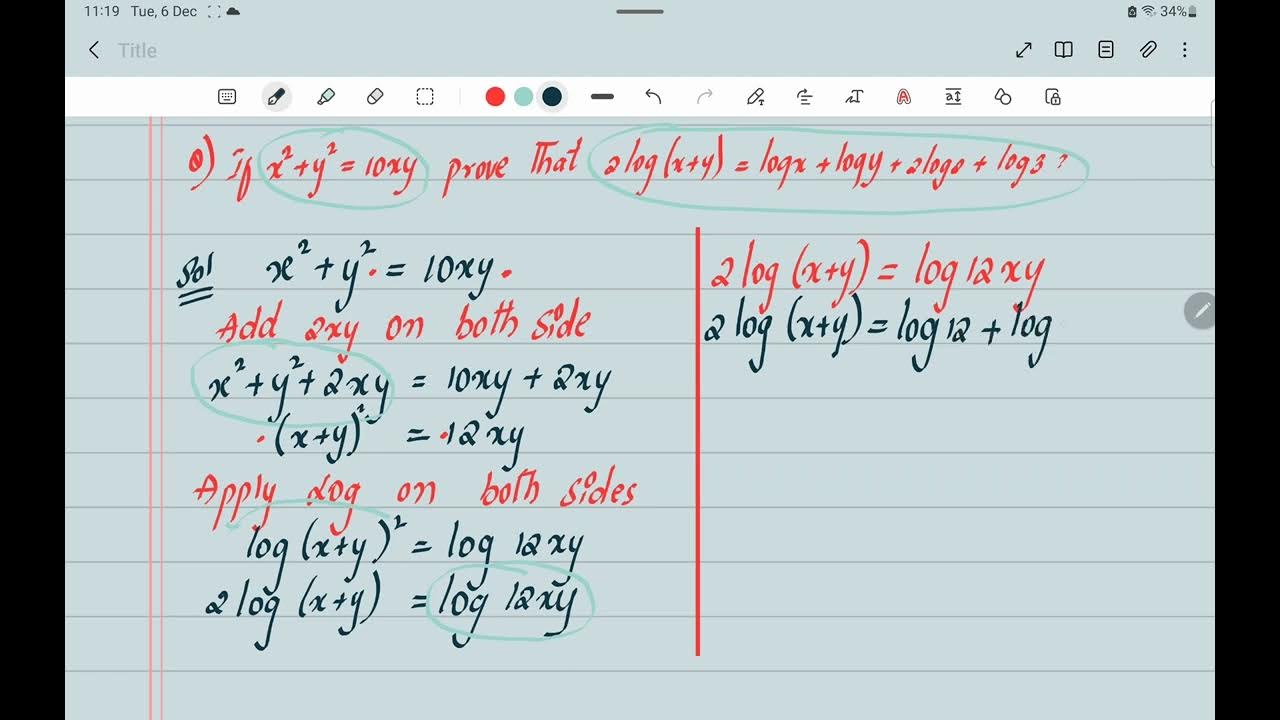 if-x-y-10xy-prove-that-2log-x-y-log-x-log-y-2log2-log-3