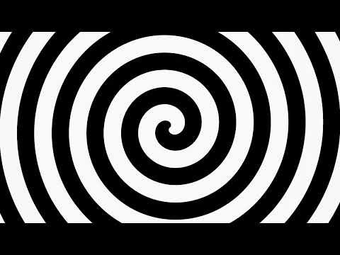 Black and White Hypnotic Spiral Background Loop Animation in 4K