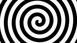 Black and White Hypnotic Spiral Background Loop Animation in 4K