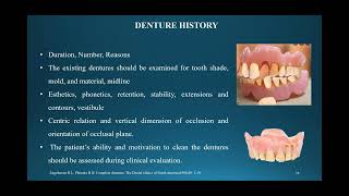 Complete denture Part  II Case History taking and Treatment Planning for Complete Denture by Dr  Him