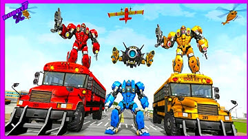 Bus Robot Car Game: Space Robot Transform War Android gameplay
