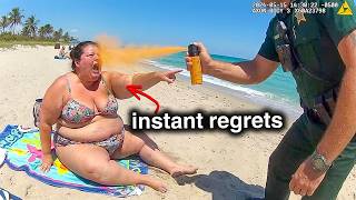 When Cops Pepper-Spray Dumb People Back To Reality