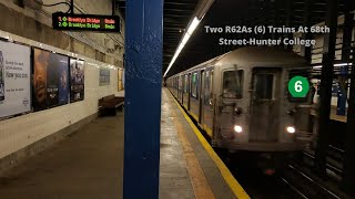 Two R62A (6) Trains At 68th Street-Hunter College