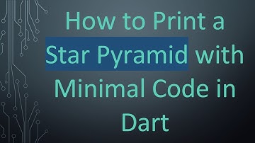 How to Print a Star Pyramid with Minimal Code in Dart