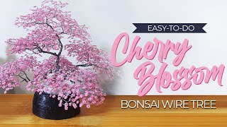 DIY | Cherry Blossom Bonsai Tree Made of Beads and Wire