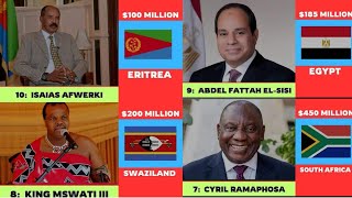 TOP 10 RICHEST AFRICAN PRESIDENTS 2024 - the top 3 will shock you.