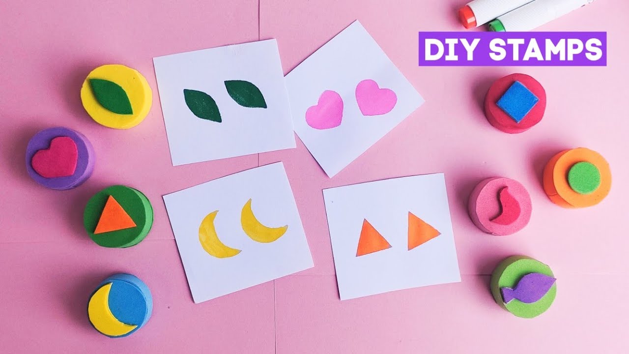 DIY HANDMADE STAMP/How to Make Easy and Quick Stamps at Home/Handmade
