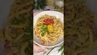 Удон с соусом кимчи #азия #удон #рамен #рецепты #ужин #быстрыйужин #бекон #вкусно #фунчоза #лапша