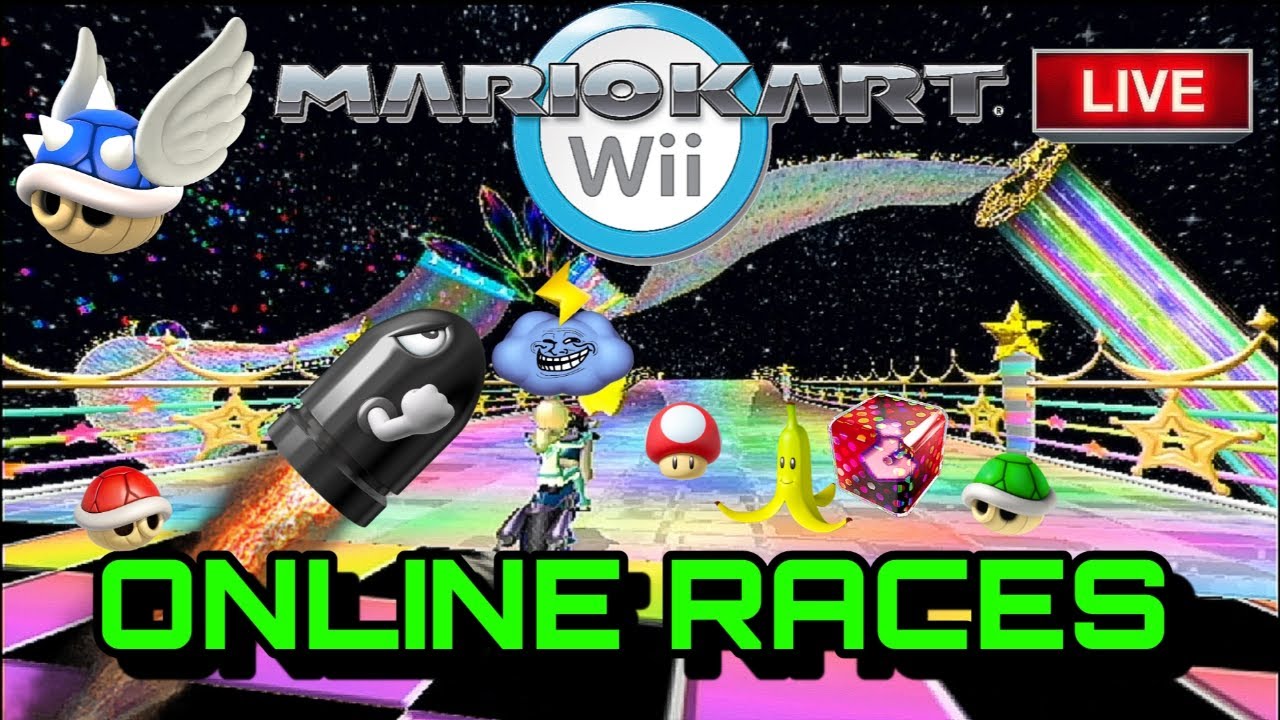 Mario Kart Wii Online Races LIVE W/ @apcarlos [#446]
