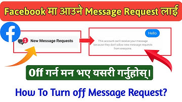 How To Stop Receiving  Message Request on Facebook Messenger 2021_ Message Request Turn off