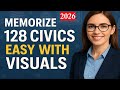 🇺🇸💬 Memorize 128 Civics Questions 2025 In Order Using Visual Images (Full Answers) - US Citizenship