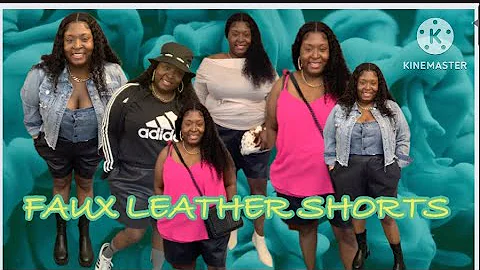 Faux Leather Shorts -Style 4 Ways #eloquii#fauxleather#shorts#temu #temustyle