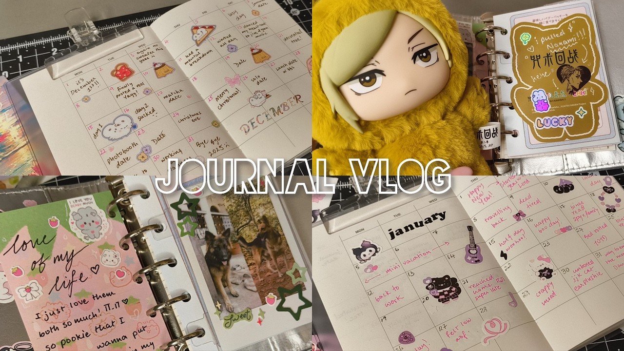 𓂃⋆.˚ journal with me for a week ♡ unboxing jjk cat ear plushie