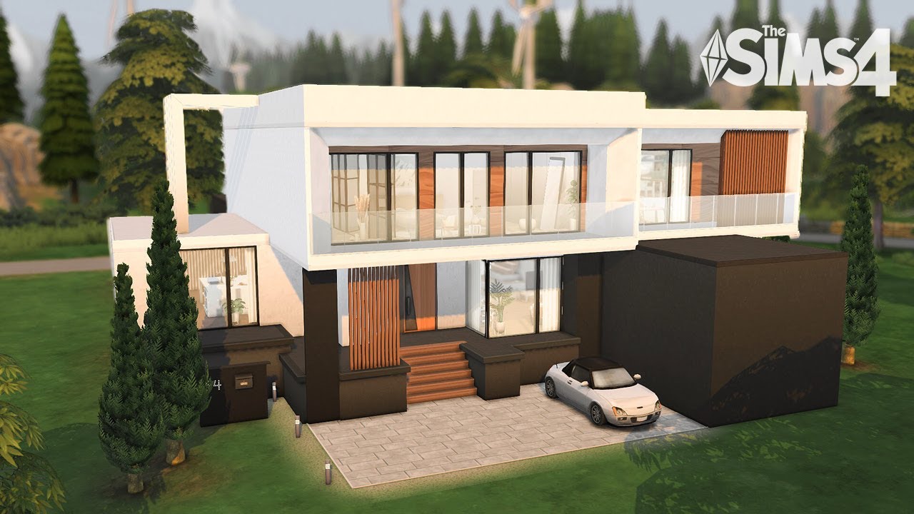 Minimalistic Modern House | No CC | Stop Motion Build | The Sims 4 ...