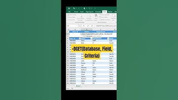 🎯 "Want to extract a single value from a database in Excel? Meet the DGET function!" #excel