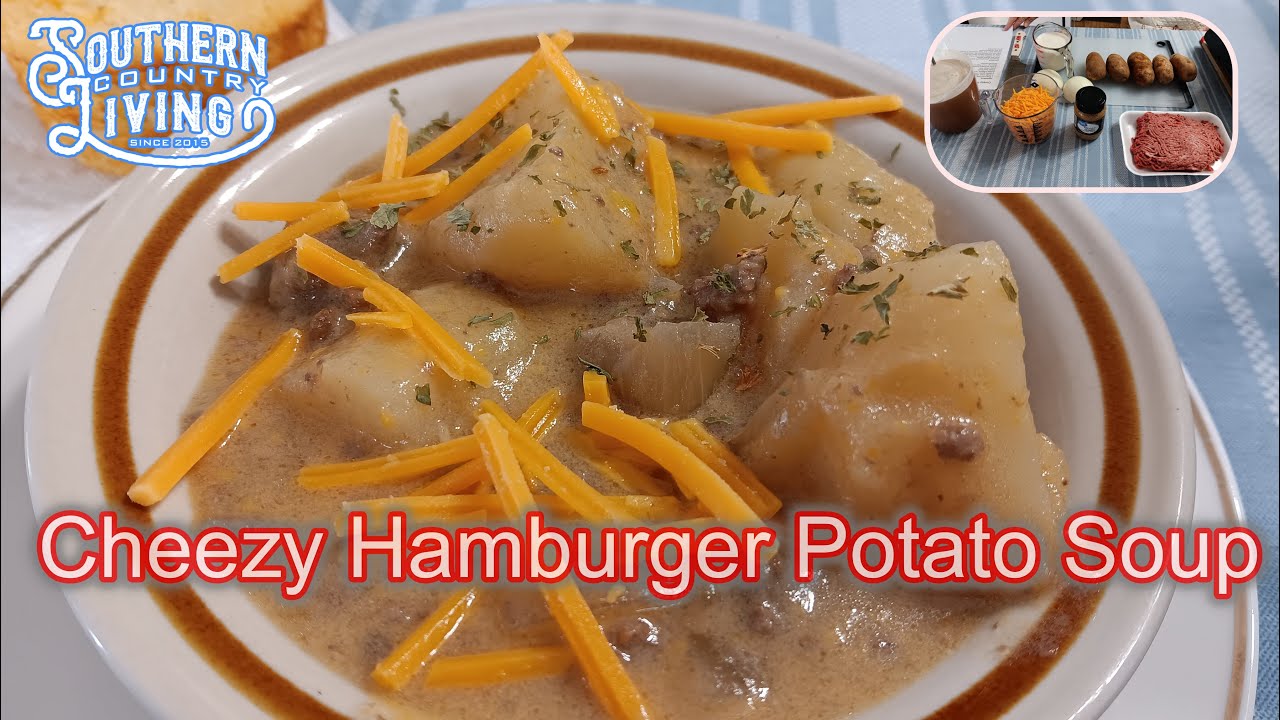 Cheezy Hamburger Potato Soup