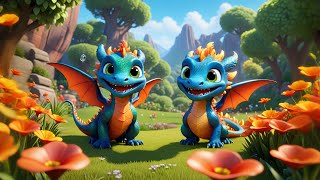Two Baby Dragons Blow Bubble Fire | Fantasy Song for Kids | Fun Counting Rhyme Nursery for Toddlers screenshot 5