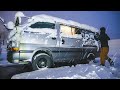 豪雪湯沢で冬仕様のハイエースでスノーボーダーのソロ車中泊【VANLIFE】