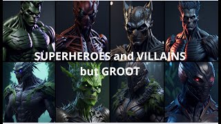 SUPERHEROES and VILLAINS but GROOTs💥💥