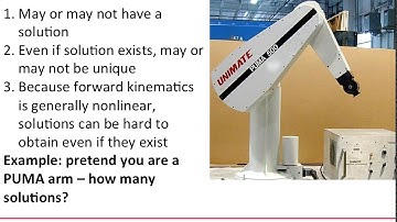 Intro2Robotics Lecture 8: Inverse Kinematics