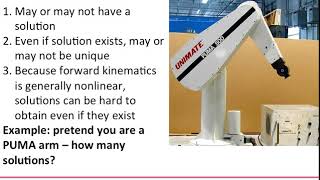 Intro2Robotics Lecture 8: Inverse Kinematics