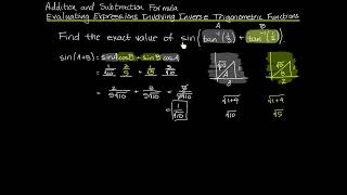 Trigonometry: Addition & Subtraction Formulas (Evaluating Expressions with Inverse Trig Functions)
