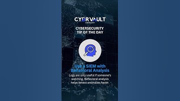 Use a SIEM with Behavioral Analysis 🚀🔐 Cybrvault Cybersecurity Tip Of The Day