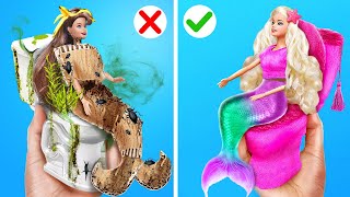 MERMAID BARBIE TRANSFORMATION 🧜‍♀️ How to Become Mermaid 😱 Makeup Challenge By YayTime! FUN