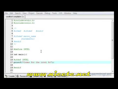 ifdef    ifndef   undef Conditional Compilation Macros  37  C Programming Video Tutorial